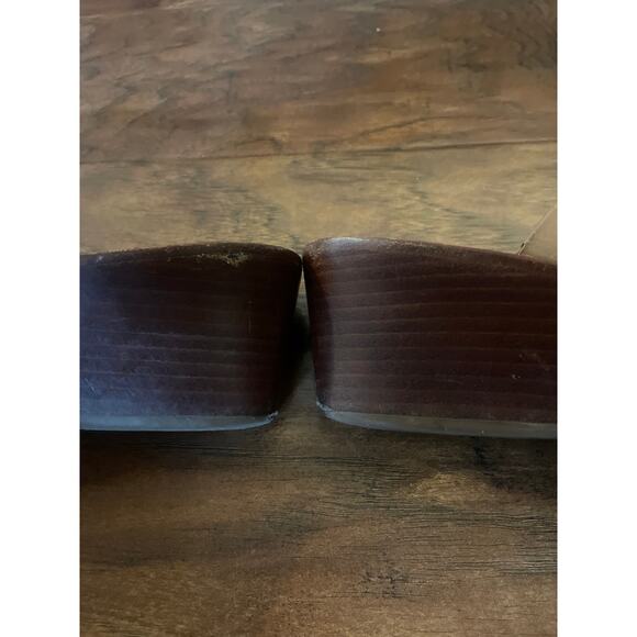 TORY BURCH Zoey Wedge Slide Sandal Slip On Mule Shoes Size 9 Beige VACATION - Picture 6 of 7